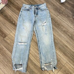 Banana Republic Button Fly Jeans with hem details